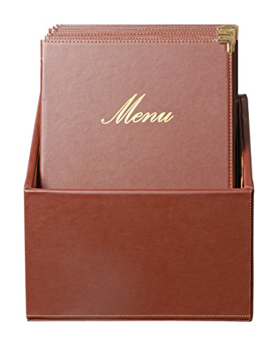 securit-classic-menukarte-a4-20er-braun-lederoptik-speisekarte image 8