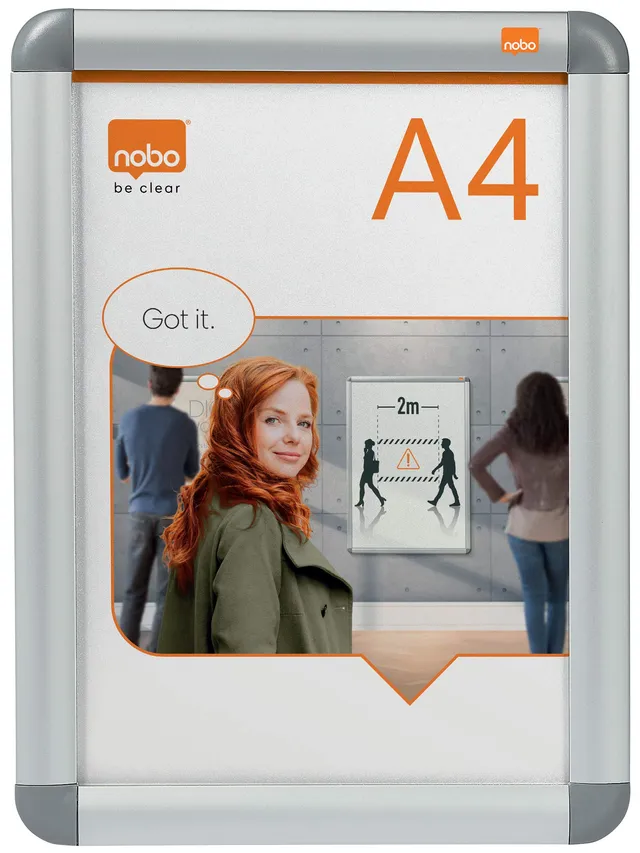 nobo-premium-plus-1902214-plakatrahmen-a4-silber-entspiegelt image 1
