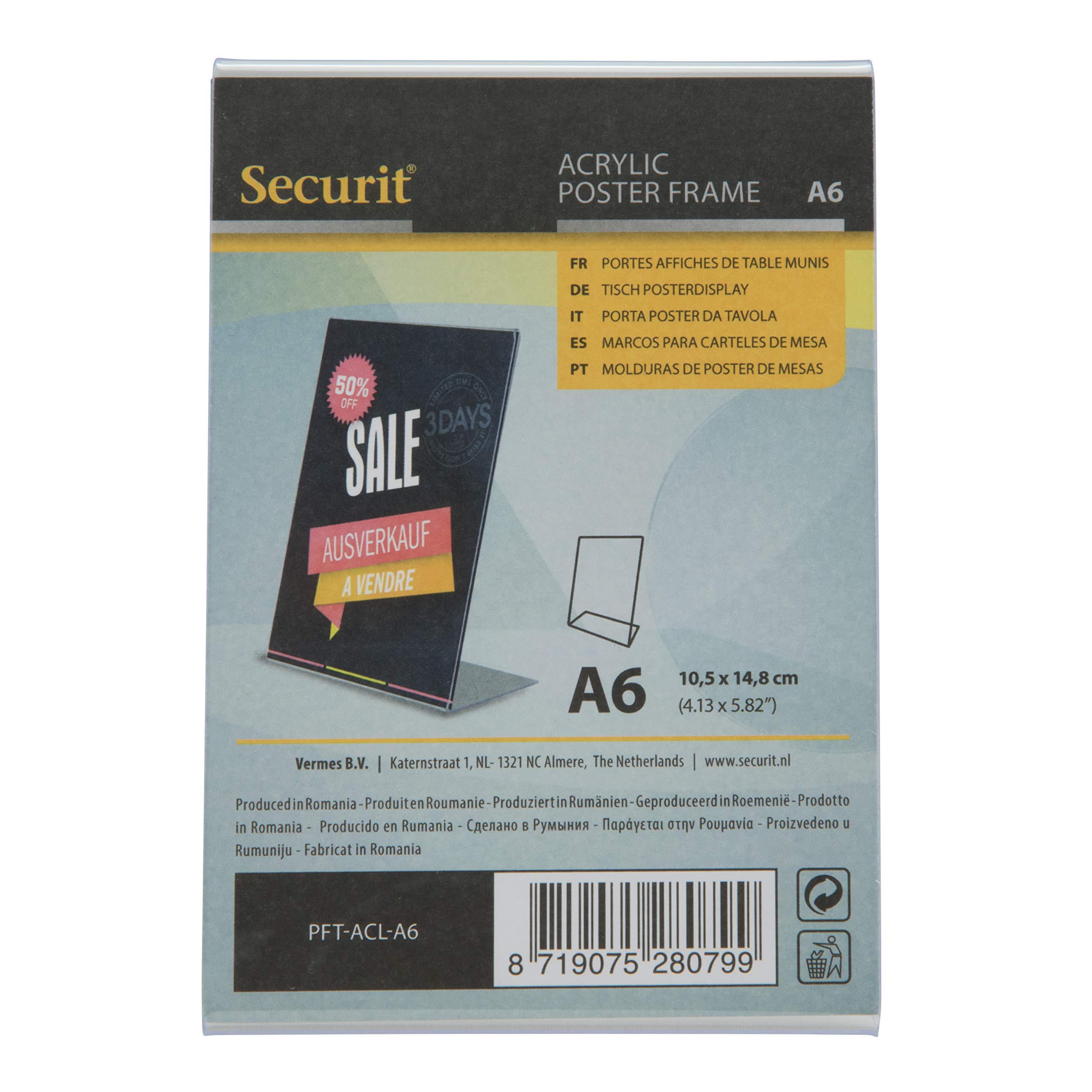 securit-l-shape-a5-posterhalter-l-form-transparent-hochformat image 6