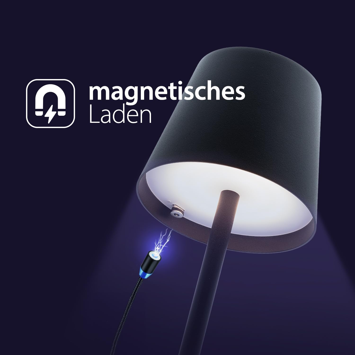 securit-nova-led-tischleuchte-feline-schwarz-dimmbar image 3