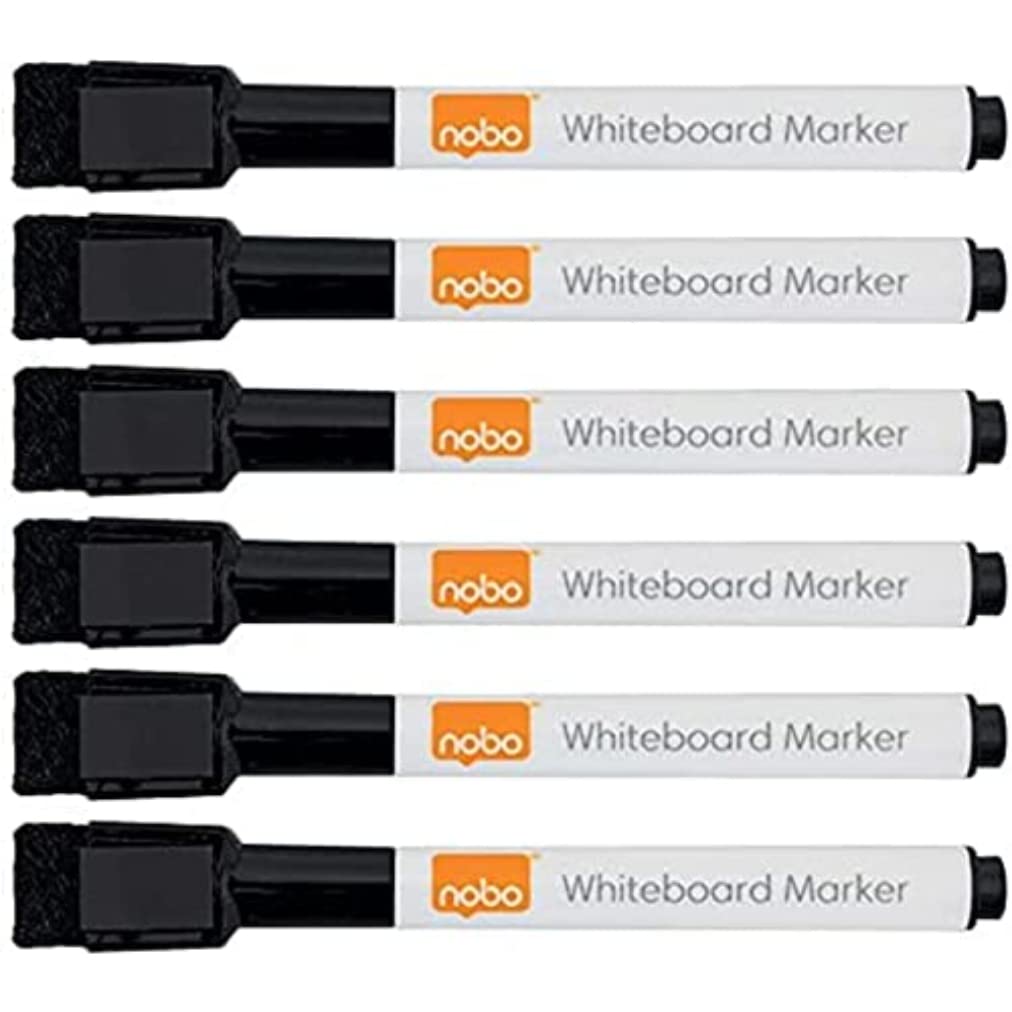 nobo-glide-mini-whiteboard-stifte-schwarz-6er-pack image 1