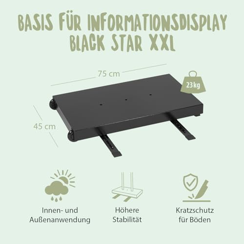 securit-nova-pfosten-standfu-schwarz-stahl-mit-rollen image 8