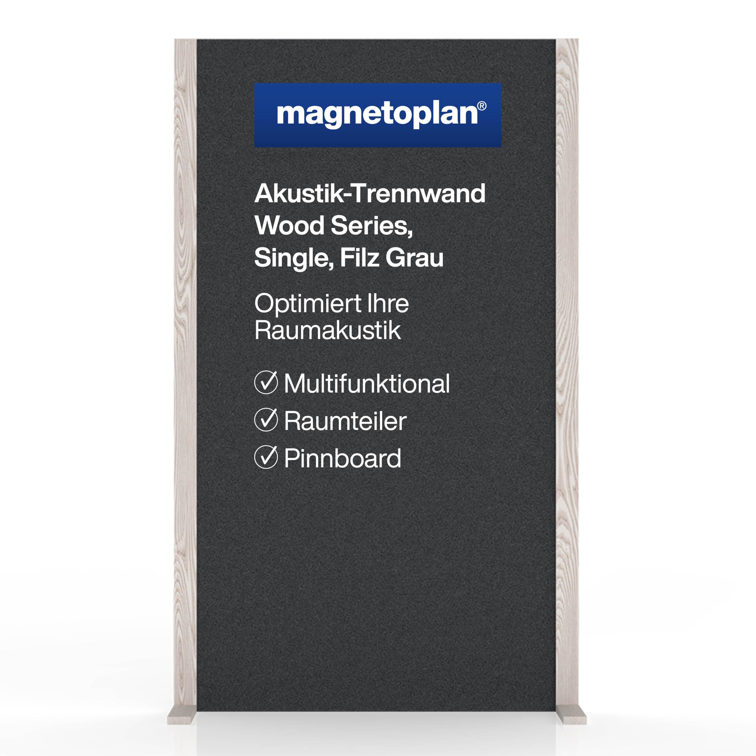 magnetoplan-wood-series-akustik-trennwand-single-filz-grau image 1