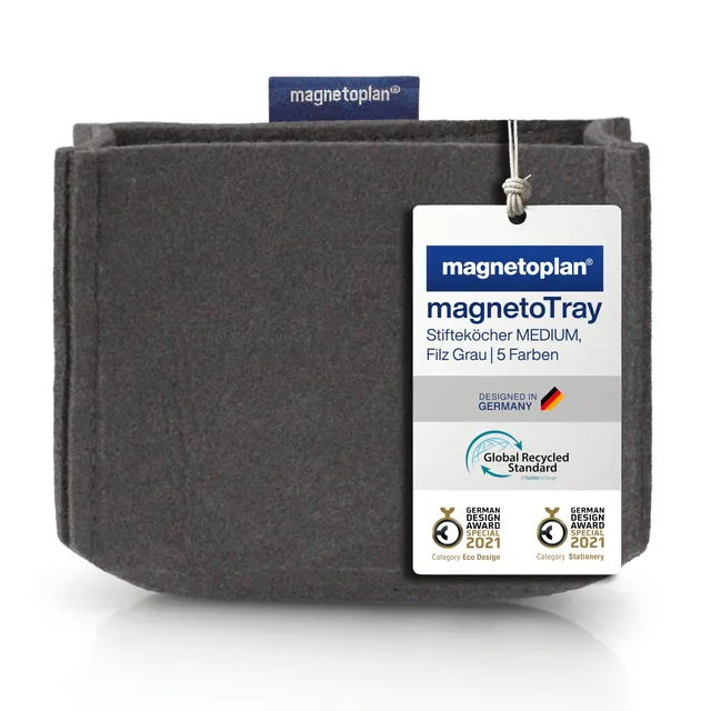 magnetoplan-pro-magnetotray-medium-stiftehalter-filz-grau image 1