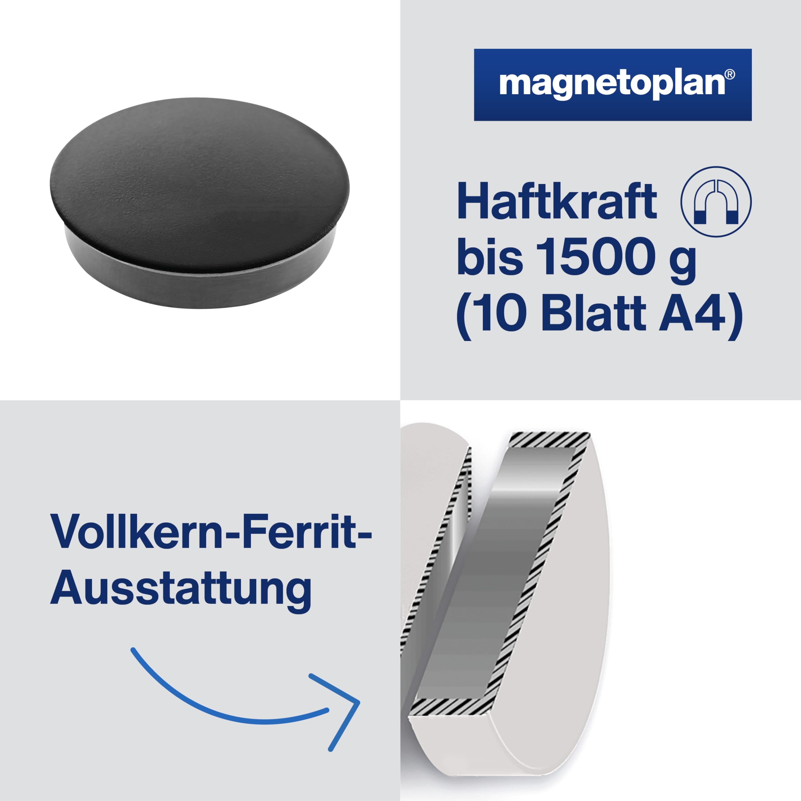 magnetoplan-discofix-magnete-schwarz-38mm-10-st-ck-1500g image 2