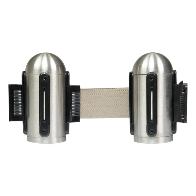 securit-retractable-absperrband-wand-grau-210-cm-edelstahl image 1