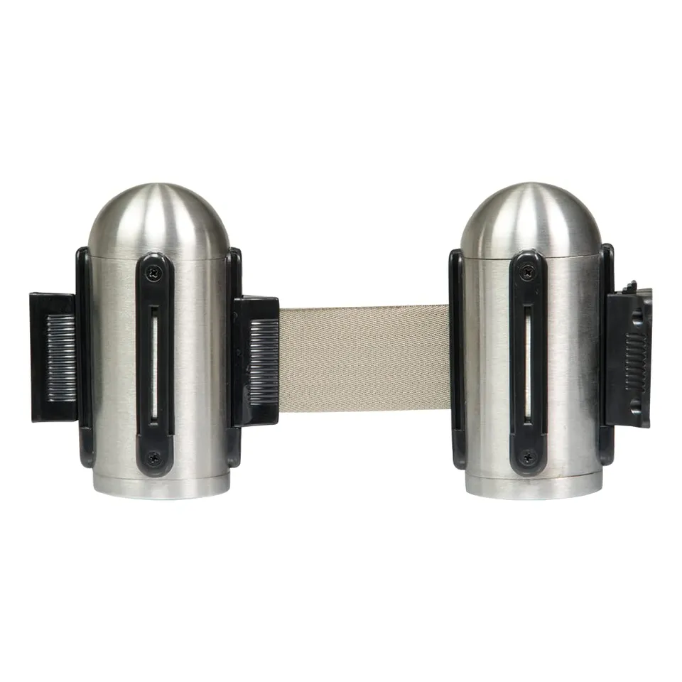 securit-retractable-absperrband-wand-grau-210-cm-edelstahl image 1