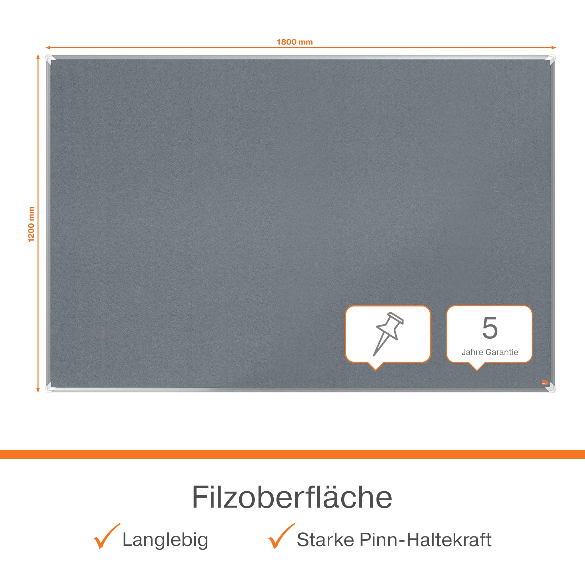 nobo-premium-plus-1915199-pinnwand-120x180-cm-filz-grau image 3