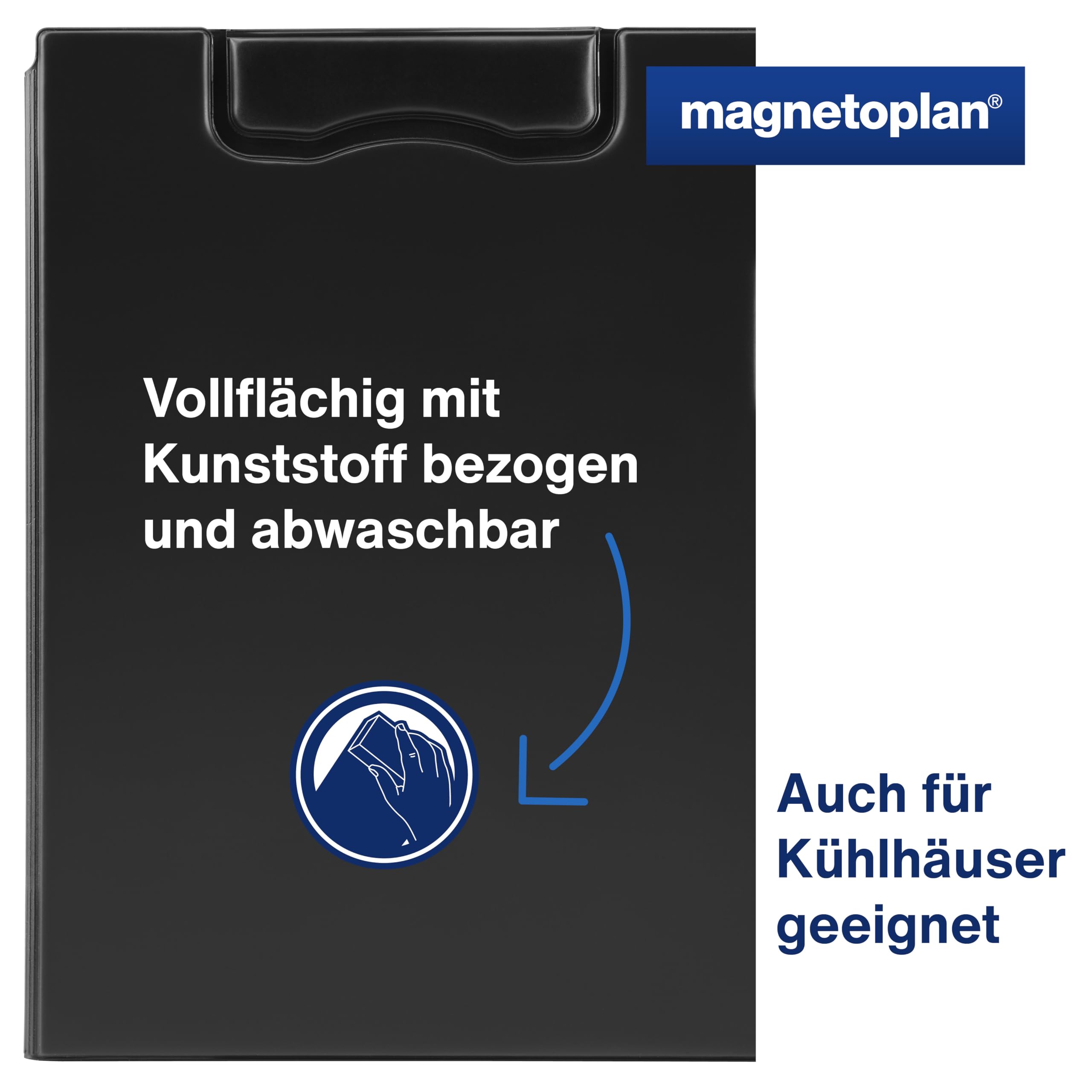 magnetoplan-pro-klemmbrett-mappe-a4-schwarz-magnetisch-mit-tasche image 6