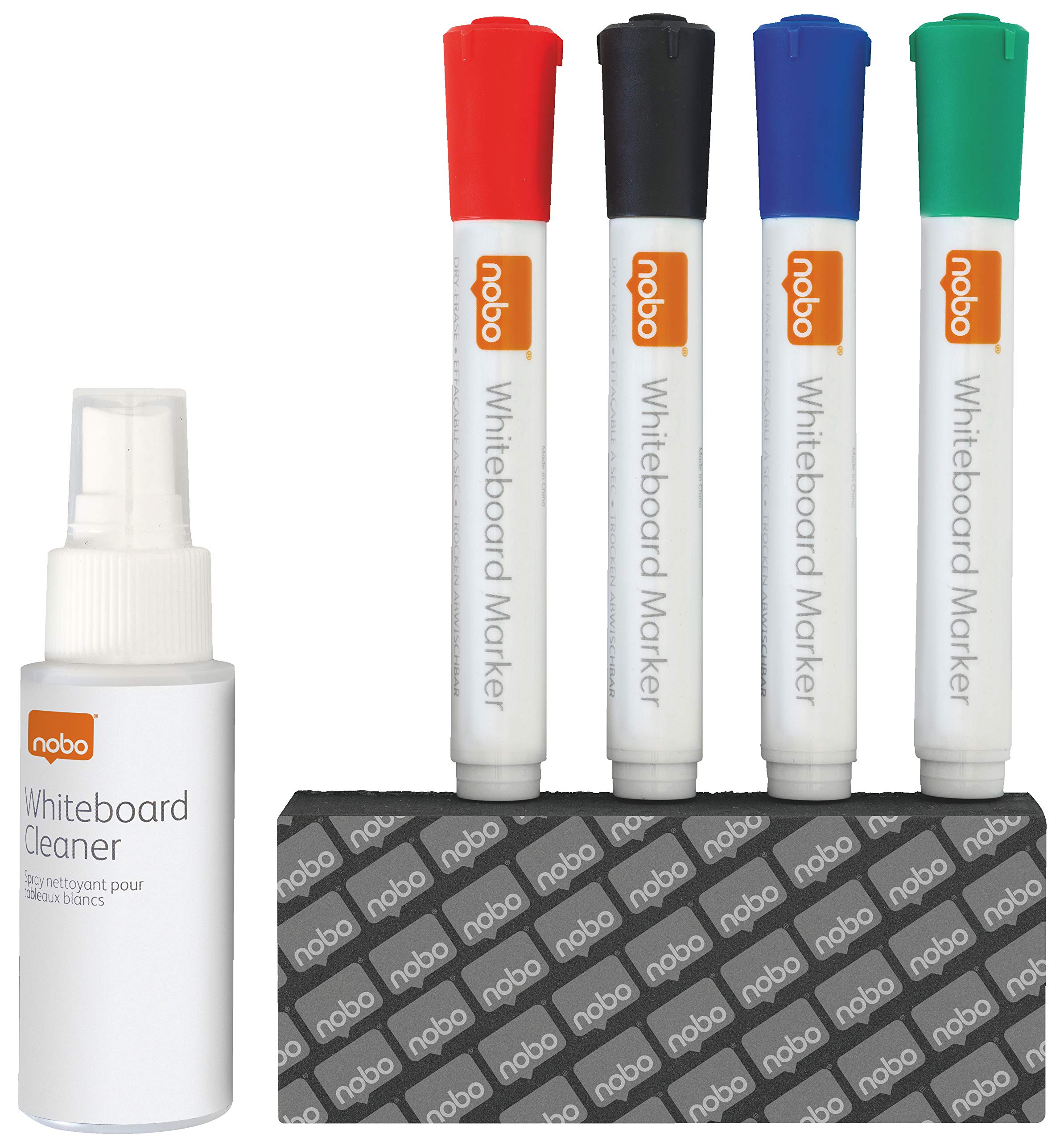 nobo-glide-whiteboard-starter-kit-1903798-4-marker-spray image 1