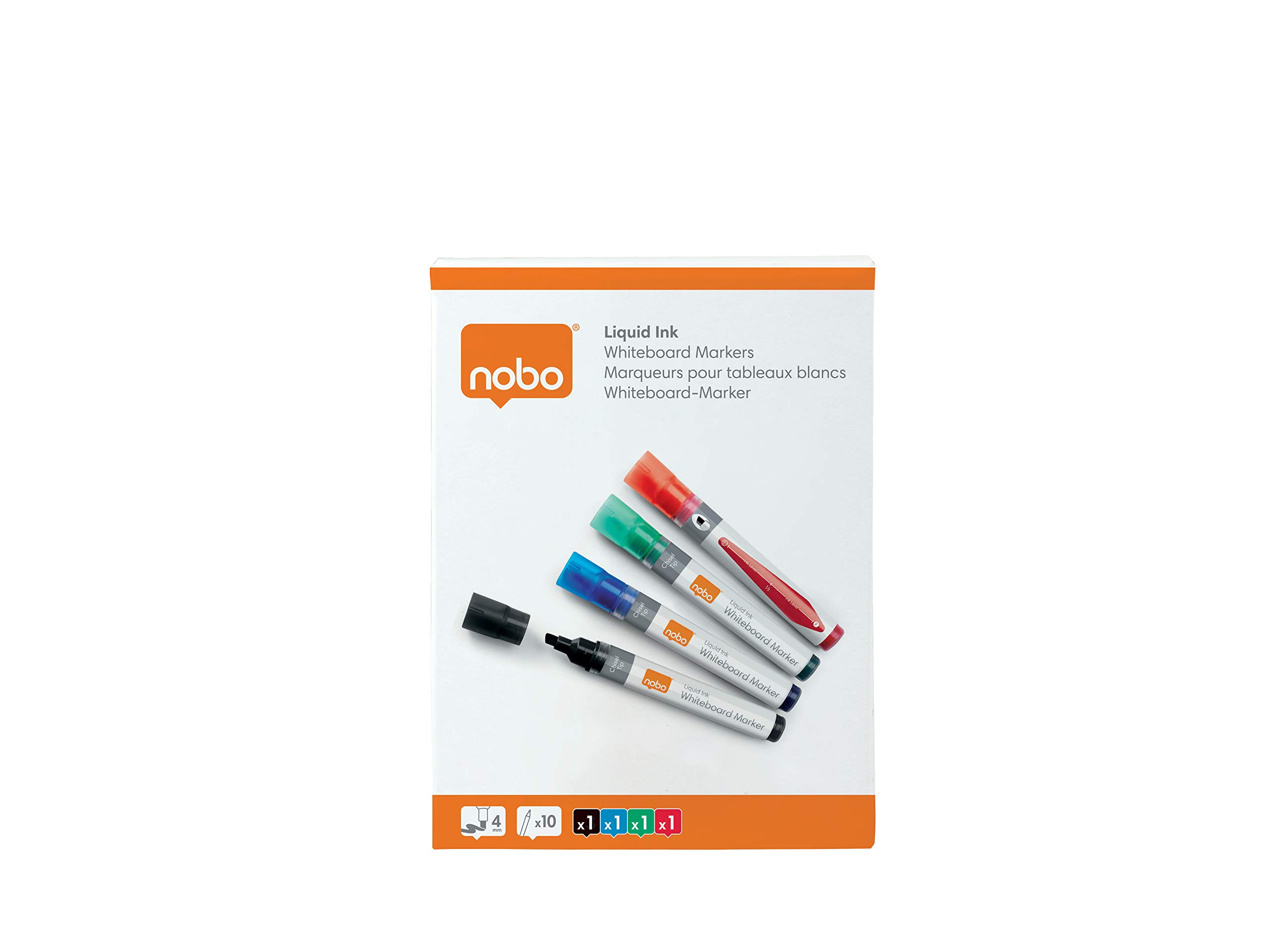 nobo-glide-liquid-ink-whiteboardmarker-4er-set-3-mm-mehrfarbig image 7