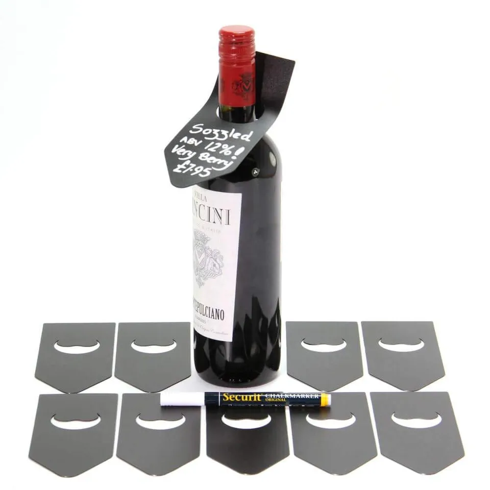 securit-silhouette-flaschenanh-nger-kreidetafel-10er-spitzenetikett image 1