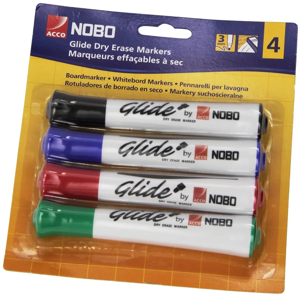 nobo-glide-1902096-whiteboardmarker-4er-2-mm-bunt image 1