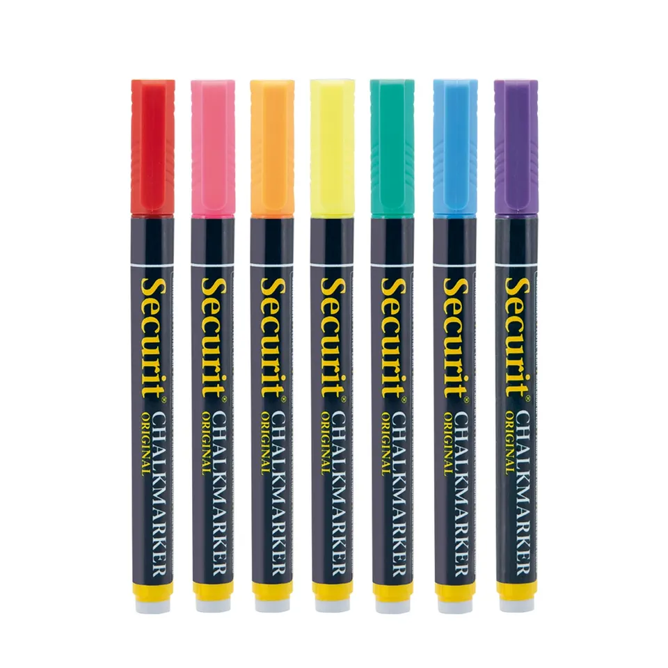 securit-original-kreidemarker-1-2-mm-7er-set-mehrfarbig-f-r-tafeln image 1