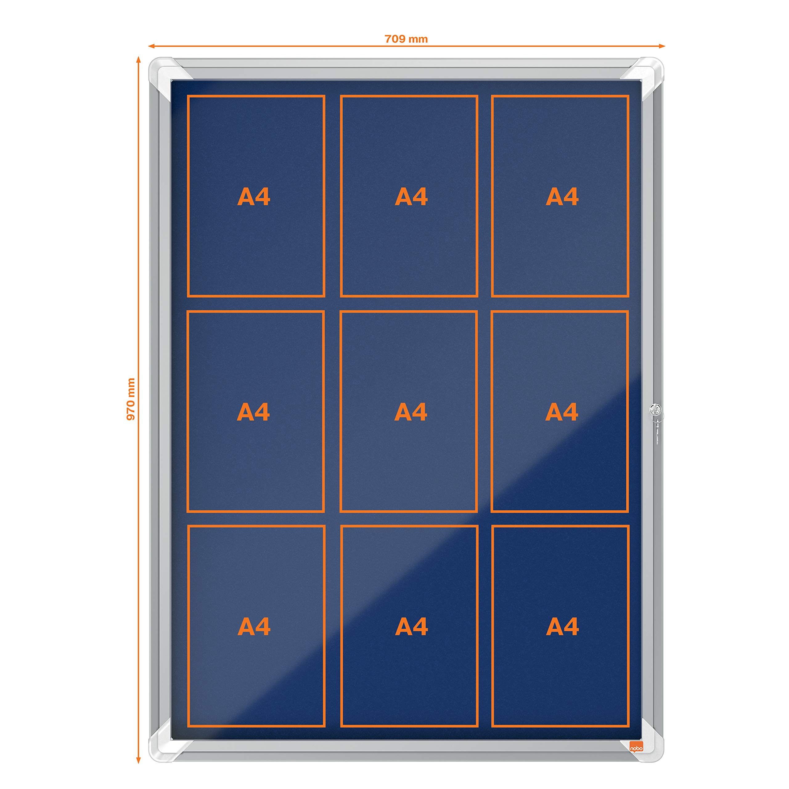 nobo-premium-plus-schaukasten-filz-9xa4-blau-abschlie-bar image 3
