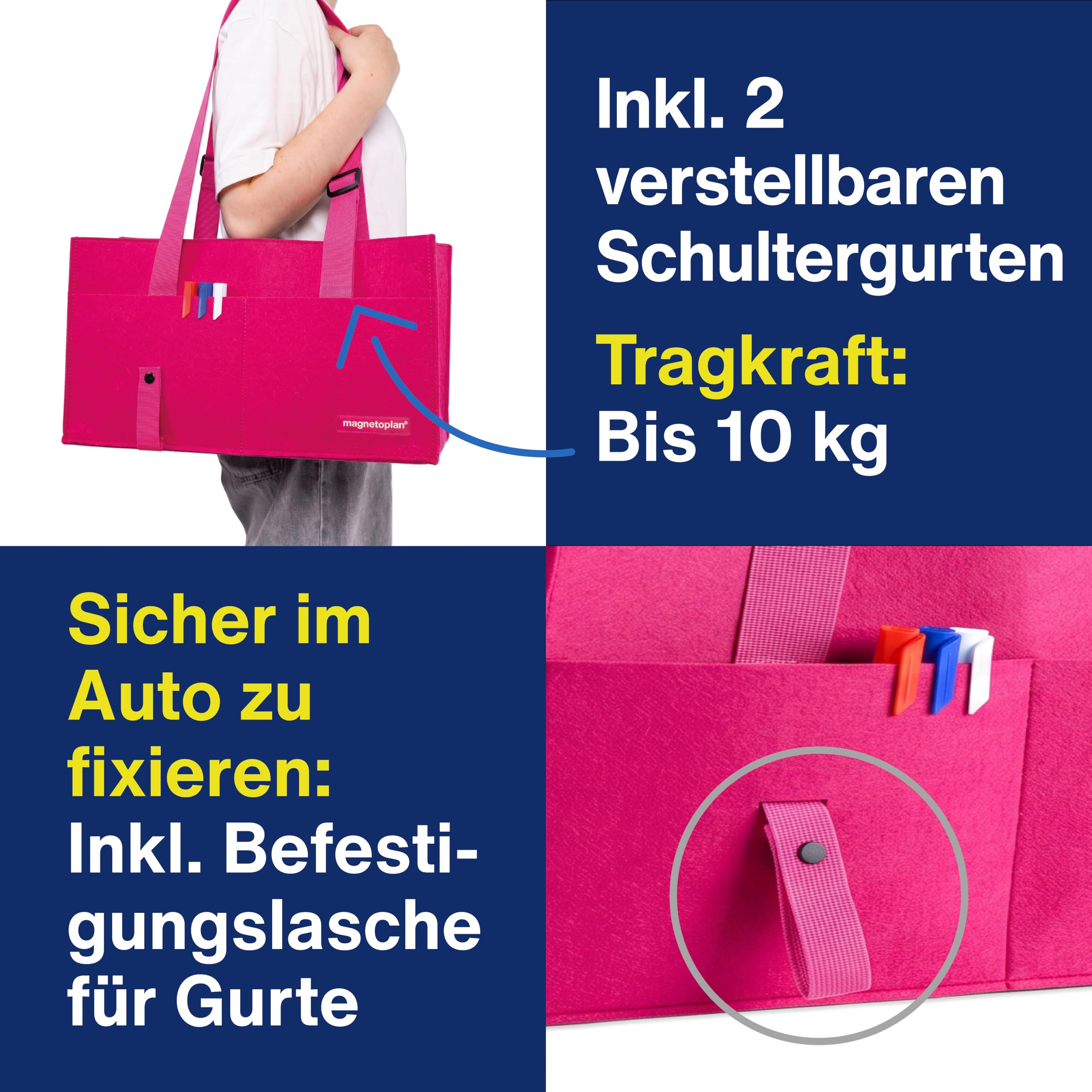 magnetoplan-pro-desk-sharing-bag-filz-raspberry-14-zoll image 7