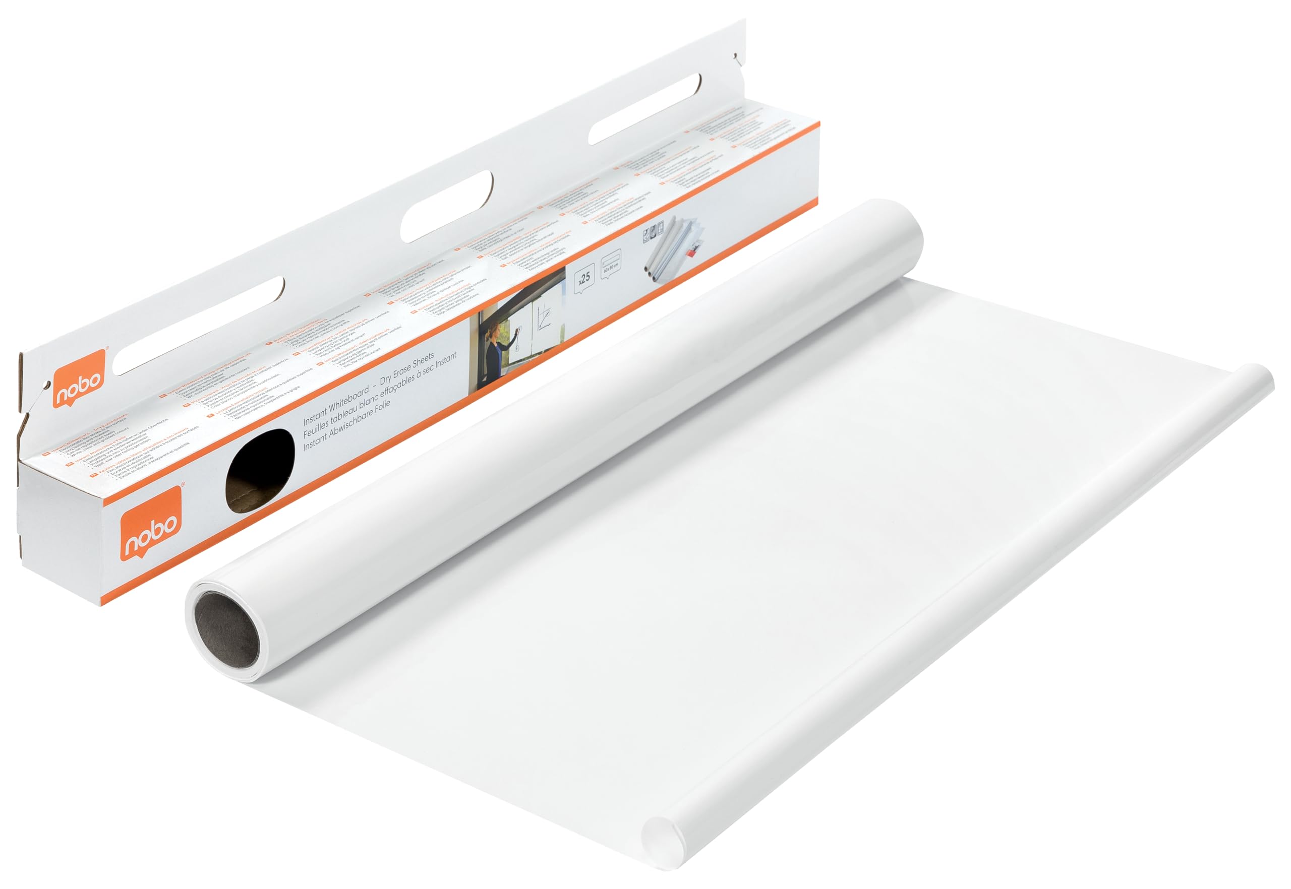 nobo-glide-1905156-tafelfolie-wei-800x600-mm-25-blatt image 1