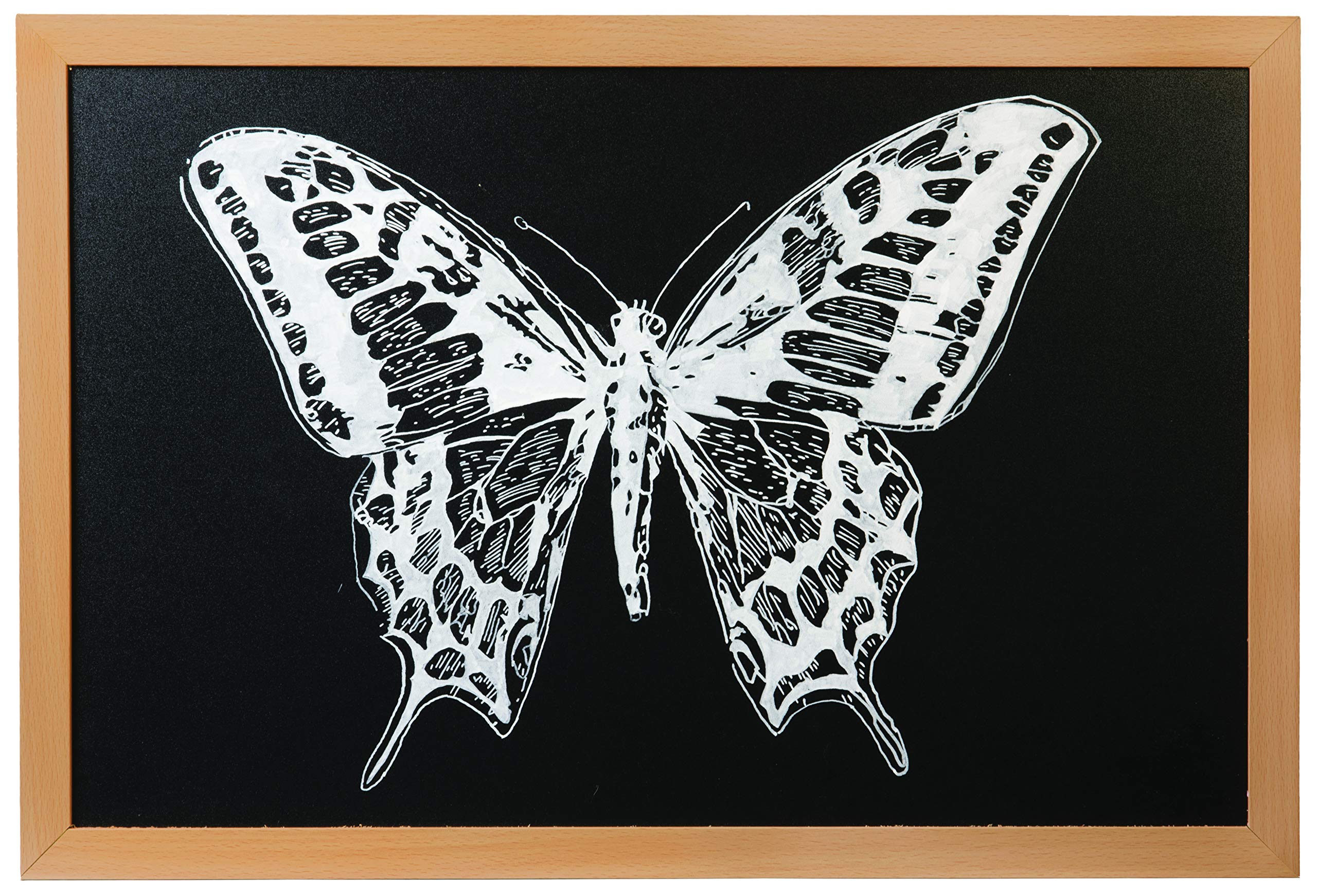 securit-universal-kreidetafel-teak-60x80cm-holzrahmen image 2