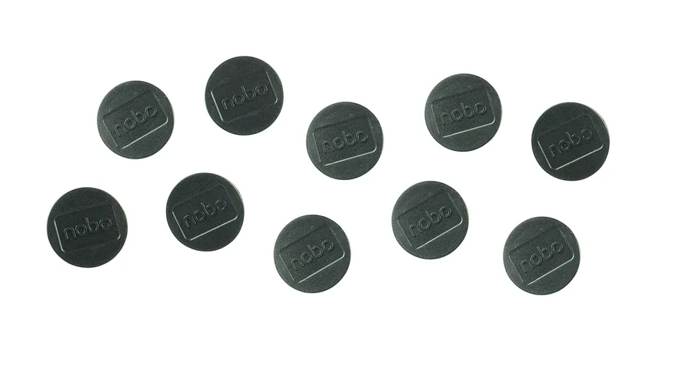 nobo-glide-whiteboard-magnete-32-mm-schwarz-10-st-ck-1915298 image 1