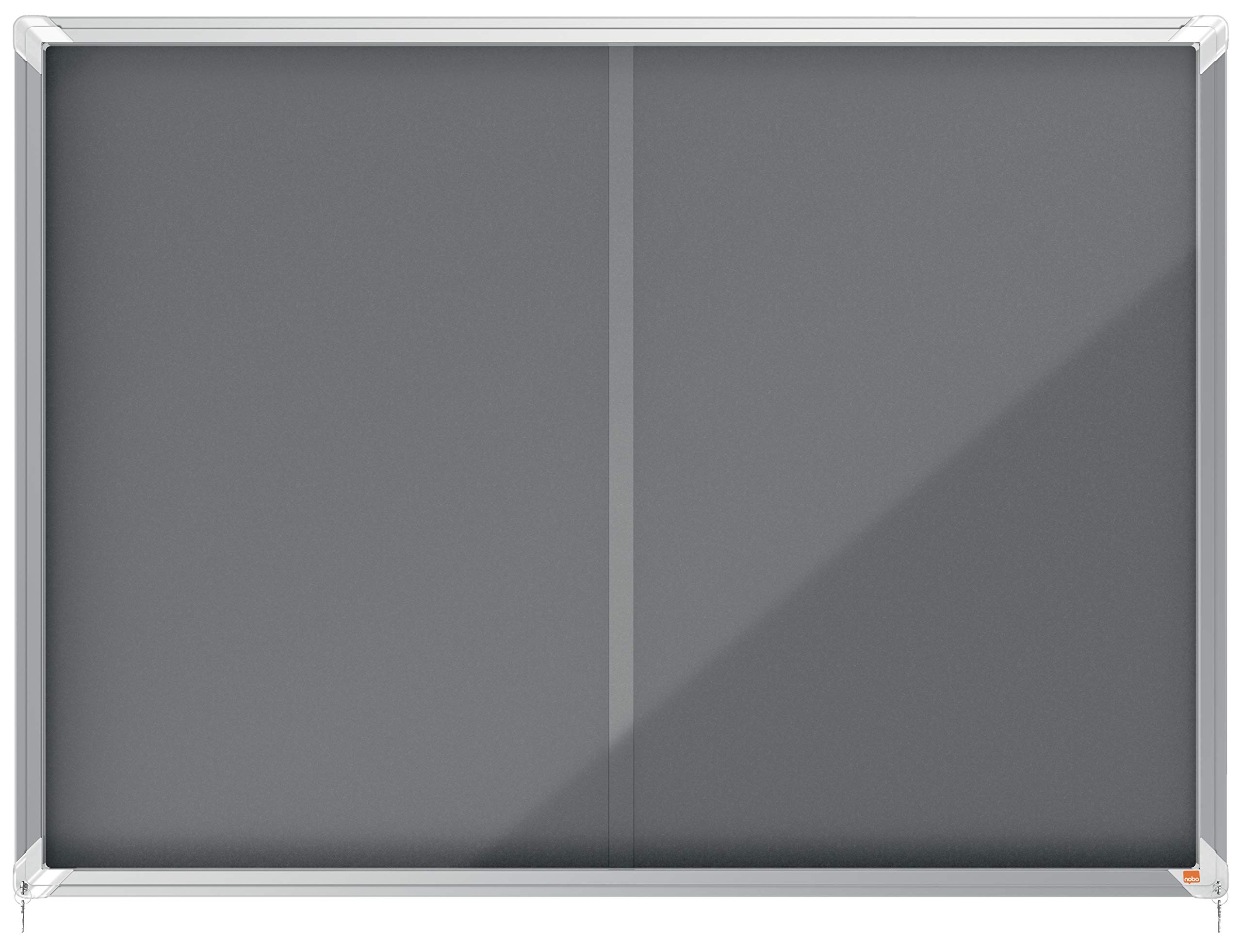 nobo-premium-plus-1915338-schaukasten-18x-a4-filz-grau image 1