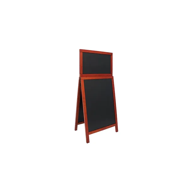 securit-woody-gehweg-aufsteller-55x120-cm-mahagoni-kreidetafel image 1