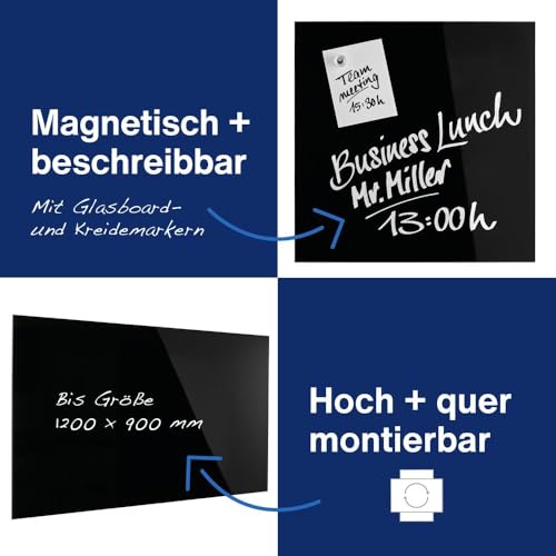 magnetoplan-design-glasboard-2000x1000-schwarz-magnetisch image 8