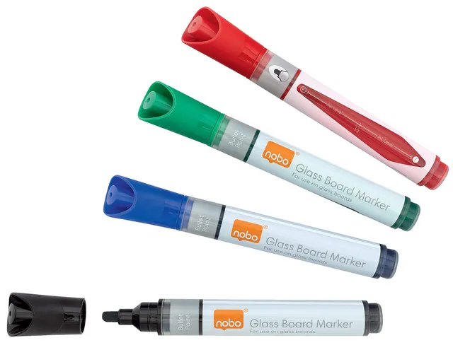 nobo-glide-whiteboard-marker-4er-mehrfarbig-3-mm image 1