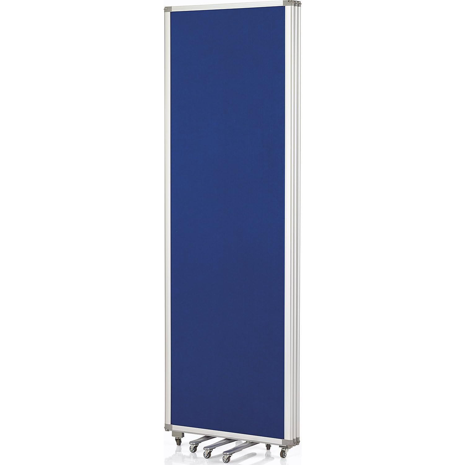 magnetoplan-variopin-faltwand-3-paneel-royalblau-mit-rollen-mobil image 2