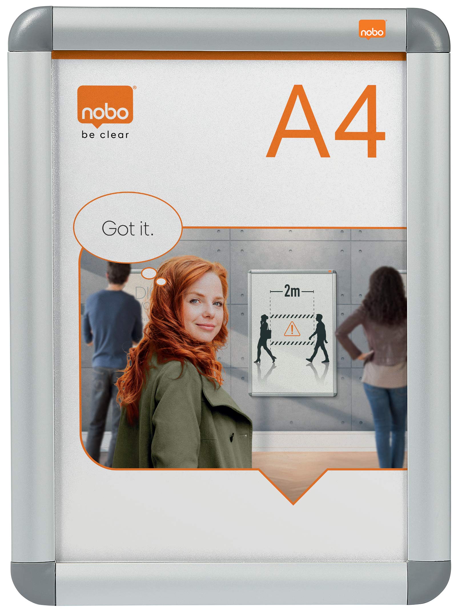 nobo-premium-plus-1902214-plakatrahmen-a4-silber-entspiegelt image 1