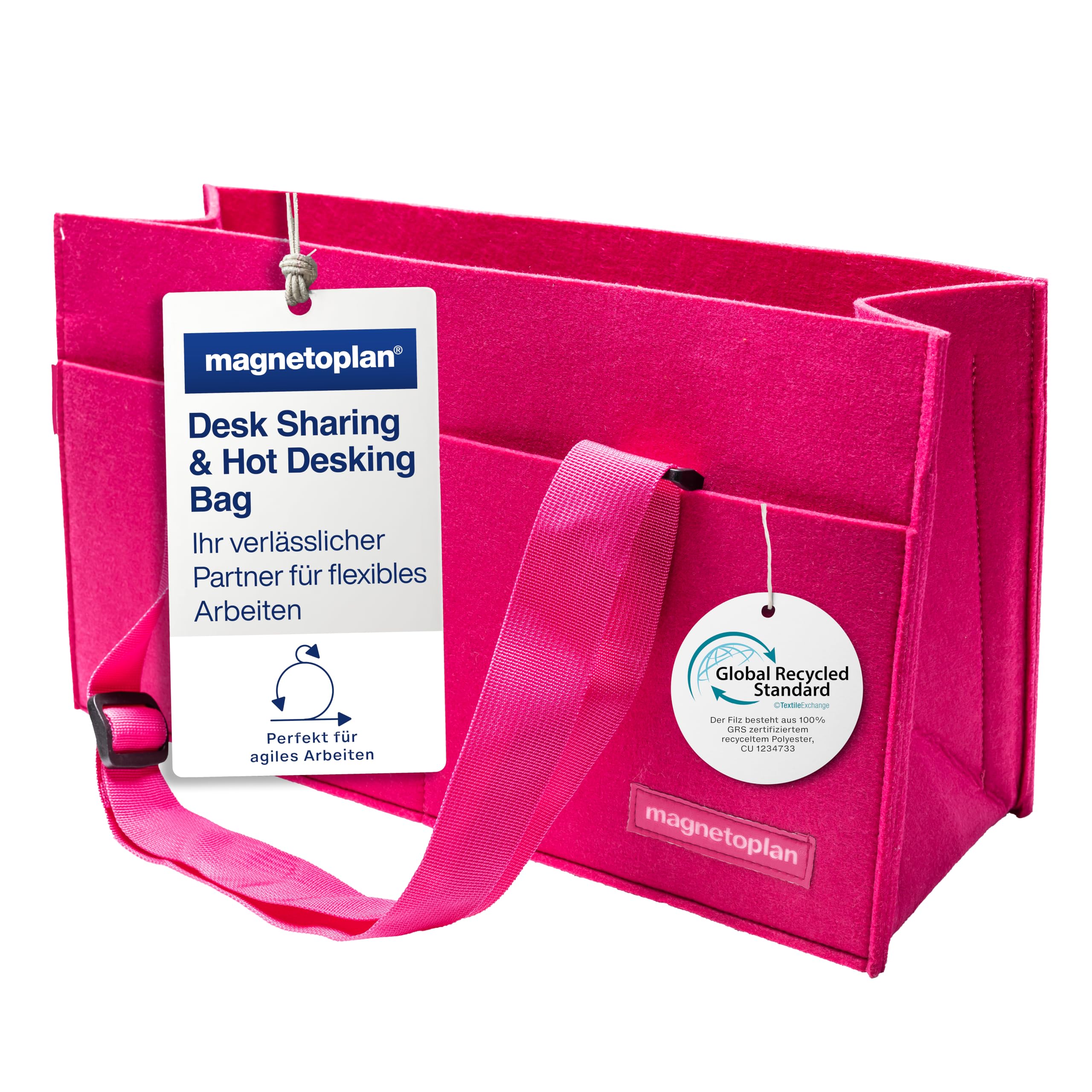 magnetoplan-pro-desk-sharing-bag-filz-raspberry-14-zoll image 1