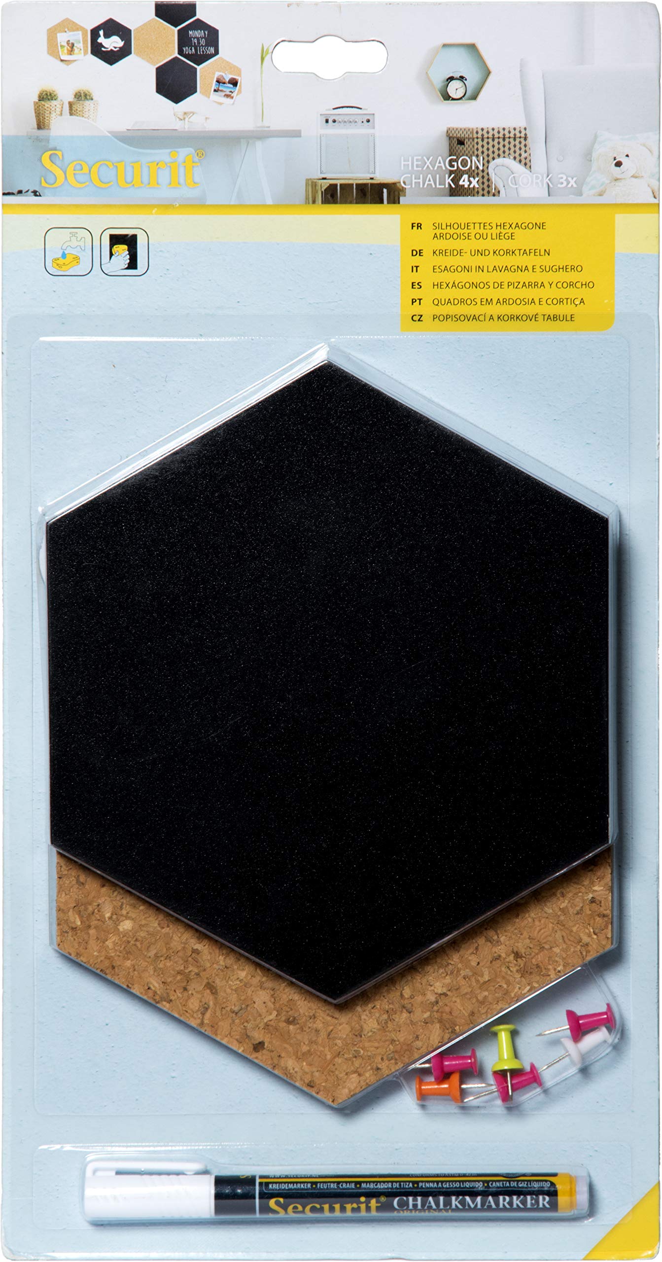 securit-universal-silhouette-hexagon-kreidetafel-hexagonform image 8
