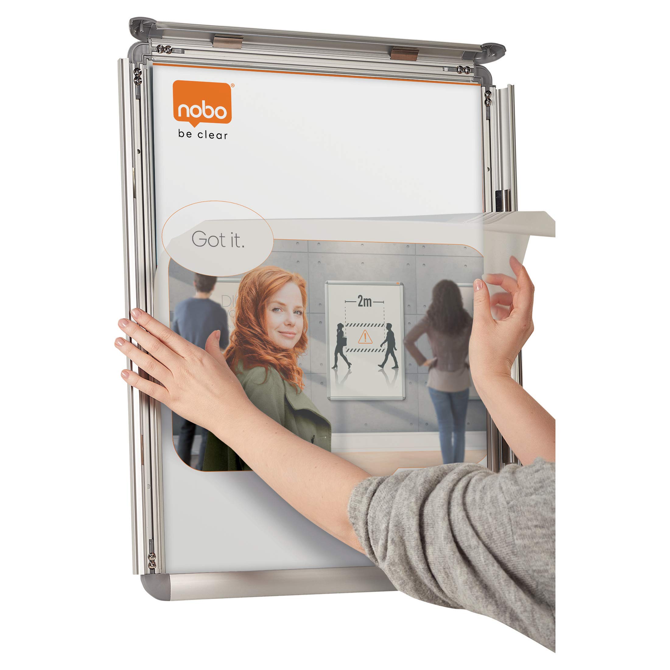 nobo-premium-plus-1902214-plakatrahmen-a4-silber-entspiegelt image 5