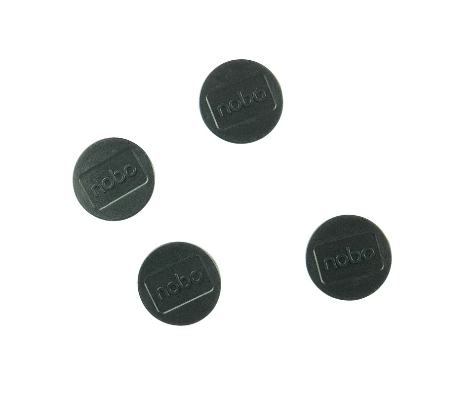 nobo-glide-whiteboard-magnete-30-mm-schwarz-4er image 1